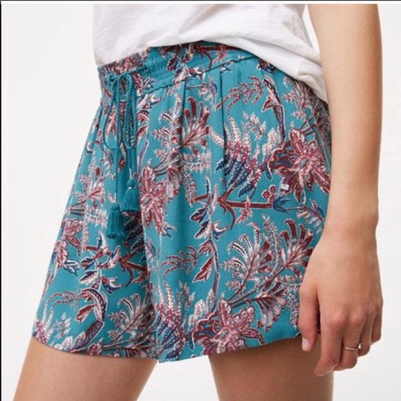 Ann Taylor LOFT teal turquoise bouncy shorts - Picture 1 of 5